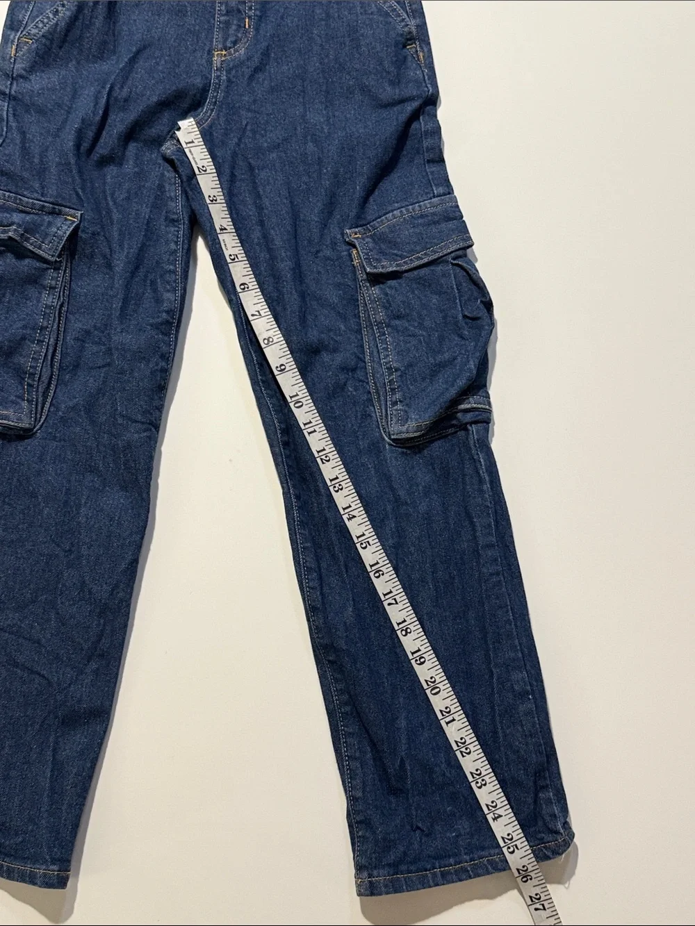 Epic Threads Dark Blue Cargo Jeans with Side Pockets